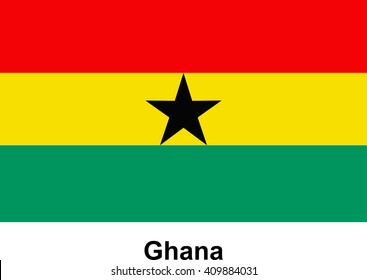vector image of flag Ghana