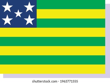 Vector image flag of Goias in Brazil