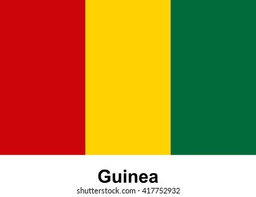 Vector image of flag Guinea