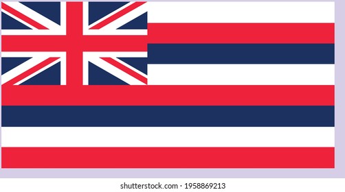 Vector image flag of Hawaii