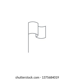 Vector image of flag icon. Location marker symbol