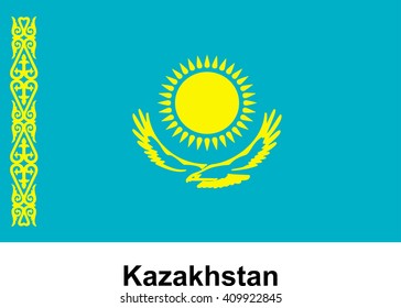 vector image of flag Kazakhstan