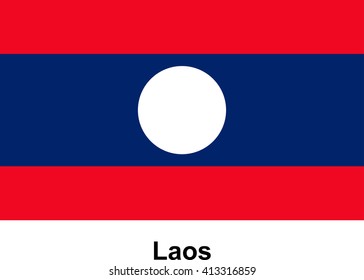 Vector image of flag Laos