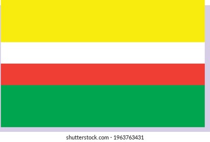 Vektorbild-Flagge der Region Lubusz in Polen