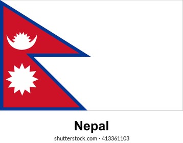 Vector image of flag Nepal