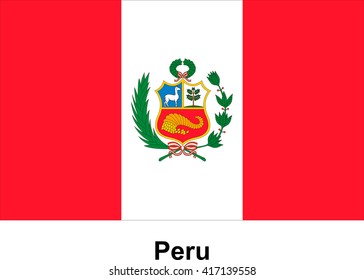 Vector image of flag Peru