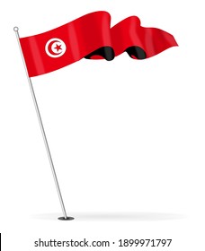 vector image of the flag of the republic of tunisia
