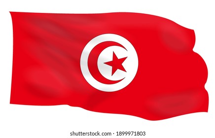 vector image of the flag of the republic of tunisia