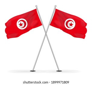 Vektorbild der Flagge der Republik Tunesien