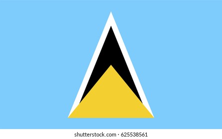 Vector image of flag Saint Lucia