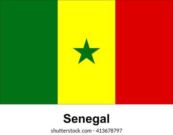 Vector image of flag Senegal