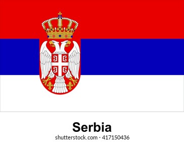 Vector image of flag Serbia