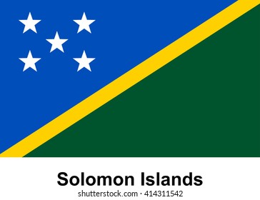 Vector image of flag Solomon Islands