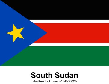 Vector image of flag South Sudan