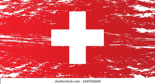 Vector image of the flag of the Switzerland