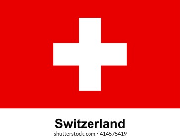 Vector image of flag Switzerland