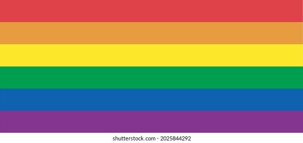 Imagen vectorial de una bandera Símbolo de orgullo. LGBTQ+
