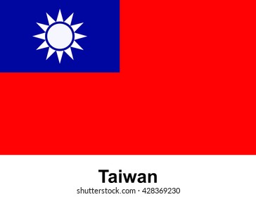 Vector image of flag Taiwan