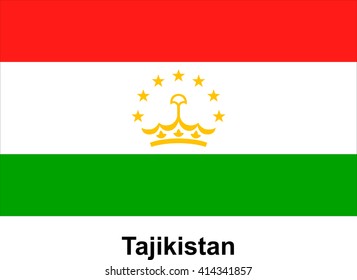 Vector image of flag Tajikistan