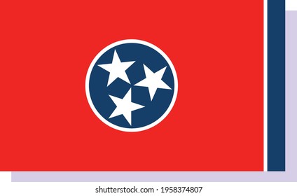 Vector image flag of Tennessee