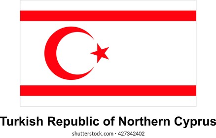Vector image of flag Turkish Republic of Northern Cyprus