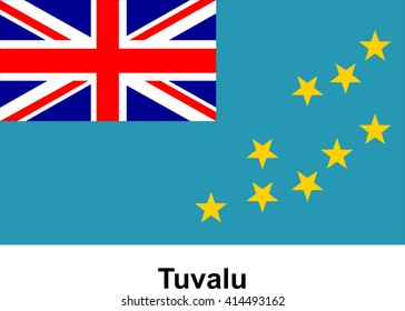 Vector image of flag Tuvalu