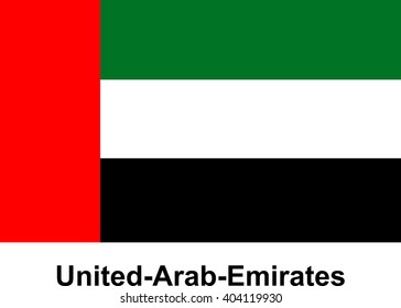 vector image of flag United-Arab-Emirates