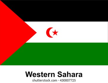 Vector image of flag Western Sahara