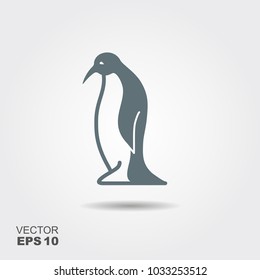 Vector image of an flat icon with Penguin
