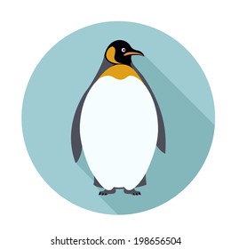 Vector image of an flat icon with Penguin