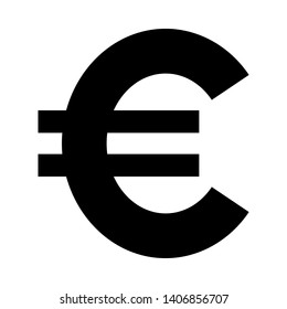 Vector image of a flat, isolated icon of the euro. Exchange of euros. Sign of the monetary union of the European Union