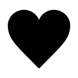 Vector Image Of A Flat, Linear Heart Icon. Isolated Heart On A White Background