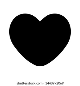 Vector image of a flat, linear heart icon. Isolated heart on a white background