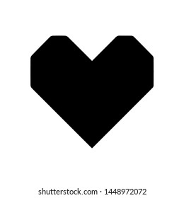 Vector image of a flat, linear heart icon. Isolated heart on a white background