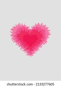 Vector image of flat and linear heart icon. Heart isolated on a white background
