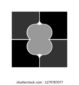 the vector image a flat logo for web-design and computer graphics in black-and-white style of minimalism.