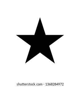 Vector image of a flat star icon. Isolated star on a white background