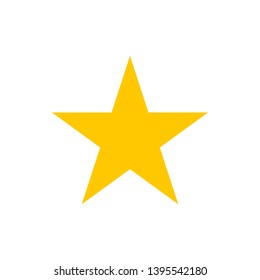 Vector image of a flat star icon. Isolated star on a white background