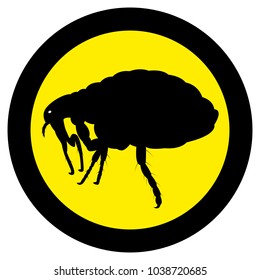 Vector image of flea silhouette