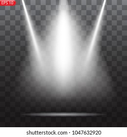Vector image of a floodlight, light stream