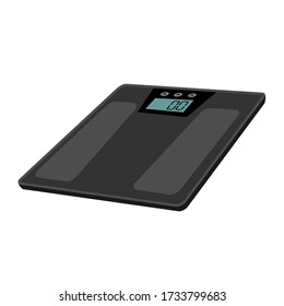 Vector image of floor scales for home sports. Isolated elements on a white background.