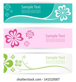 Vector image of an flower banners .