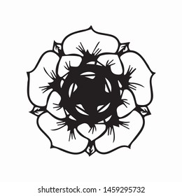 vector image of a flower in the form of a mandala, a graphic icon, a symbol of prosperity, the logo