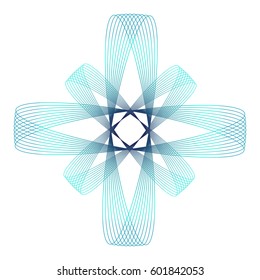 Vector image of a flower logo from ovals and circles