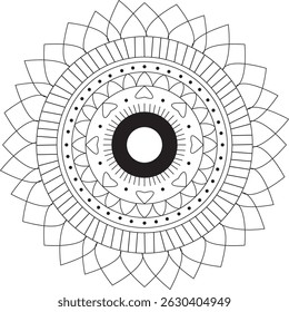 vector image flowers mandala desigen illustration eps 10