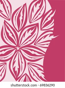 vector image with flowers and place for text