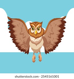 vector image of a flying bird