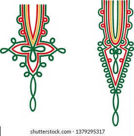 Vector image of folk embroidery from Horna Orava area (Slovakia)