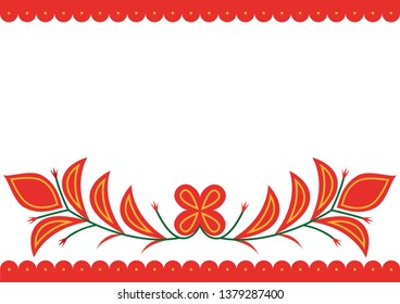 Vector image of folk embroidery from Spisska Nova Ves area