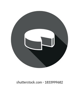 Vector image. Food button. Image of cheese.
